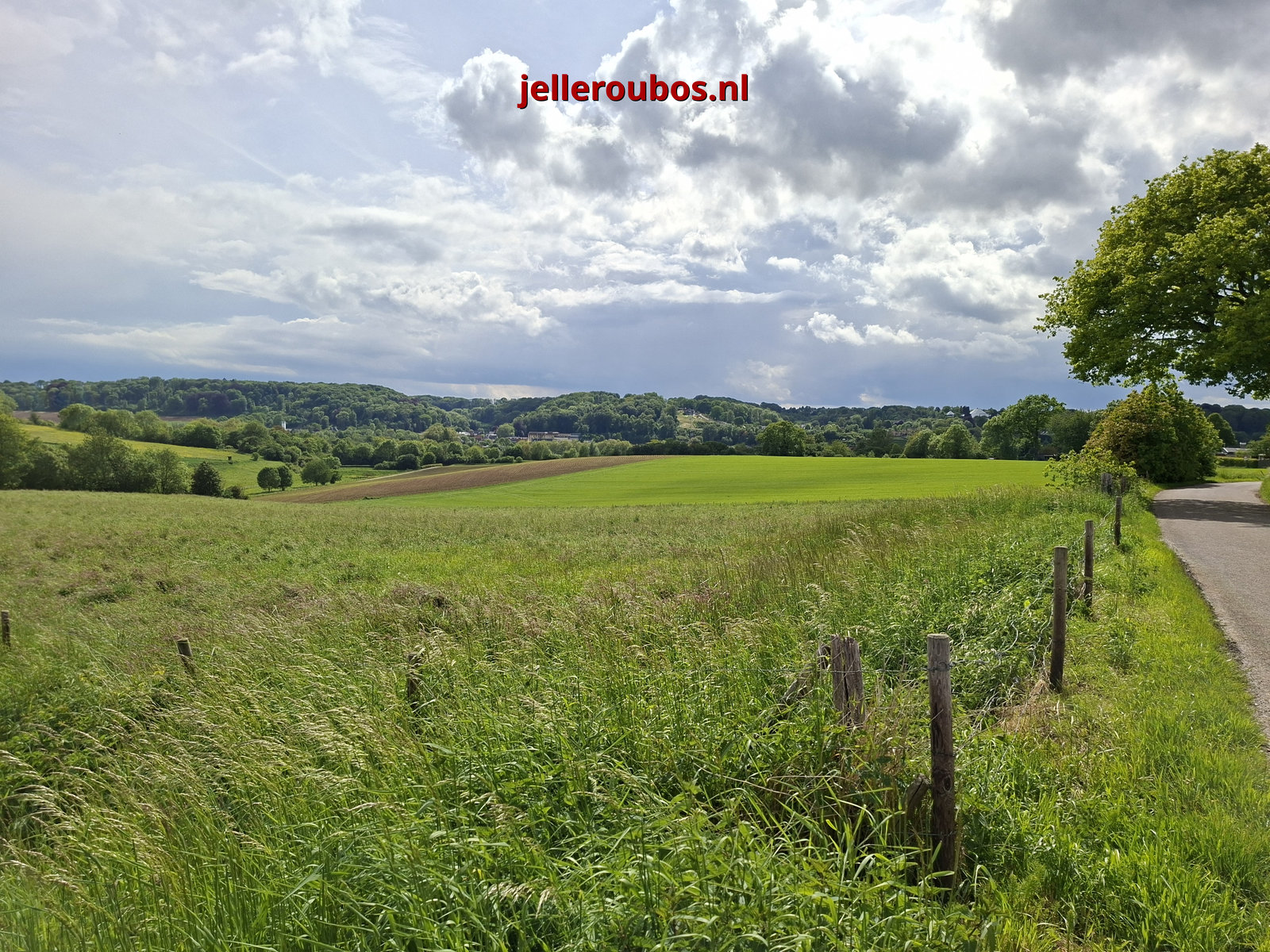 De camping af en voila mooi blik richting Valkenburg